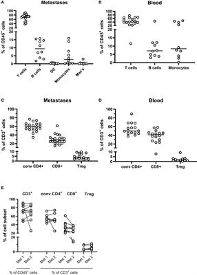 Immune cell infiltrates in peritoneal metastases from colorectal cancer